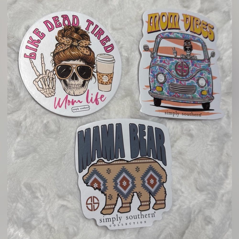 NEW Simply Southern stickers - set of 3 Large stickers